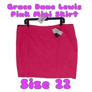 Clothing - NWT Grace Dane Lewis Hot Pink Mini Skirt Size 22
